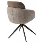 Стул ГРЕЙС (GRACE) 360 град, цвет КАПУЧИНО PENA-172 / G1229-7, ткань / ШОКОЛАДНОЕ ЗОЛОТО, ®DISAUR Стул ГРЕЙС (GRACE) 360 град, цвет КАПУЧИНО PENA-172 / G1229-7, ткань / ШОКОЛАДНОЕ ЗОЛОТО, ®DISAUR