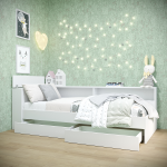 Кровать Ксения с ящиками и головным. блоком ( белая ) 900х2000