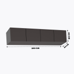 Антресоль Бостон 1600*400*500 (Графит)