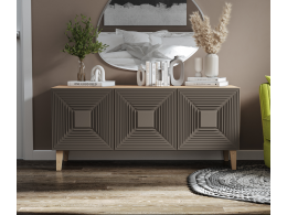 Комод Лаос (грей софт/дуб золотой)