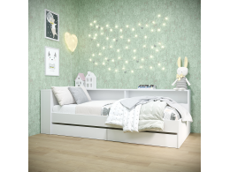 Кровать Ксения с ящиками и головным. блоком ( белая ) 900х2000