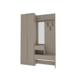 Набор прихожая Голд Бостон(вешалка В1 + шкаф Ш 600)(Бежевый(Глиняный/Серый)