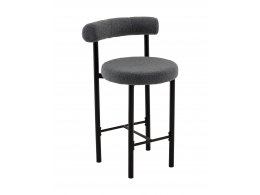 Стул полубарный Флорео букле темно-серый