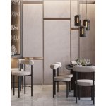 Стул полубарный Флорео букле светло-серый