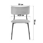 Стул Амелия велюр пыльно-сиреневый