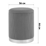 Пуф Эмили с ящиком серебро вельвет зелёный