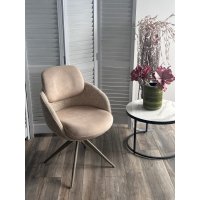 Стул ГРЕЙС (GRACE) 360 град., цвет БЕЖЕВЫЙ (PENA-120 / G1229-3, ткань / ЛАТТЕ каркас, ®DISAUR