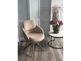 Стул ГРЕЙС (GRACE) 360 град., цвет БЕЖЕВЫЙ (PENA-120 / G1229-3, ткань / ЛАТТЕ каркас, ®DISAUR