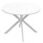 Стол ВЕГА D100 Белый, стекло/ белый каркас М-City