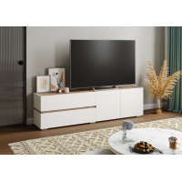 Тумба ТВ "Аркон" белый / дуб вотан