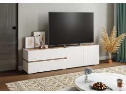 Тумба ТВ "Аркон" белый / дуб вотан