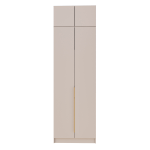 Набор Шкаф Голд Бостон+антресоль Бежевый 800*2600*520 (Глиняный Серый) (шкаф+антресоль)