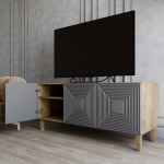 Комод Лаос (грей софт/дуб золотой)