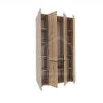 Шкаф распашной Сура 2 (1200х2100х480) Дуб вотан/ графит