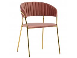 Стул Turin пудровый с золотыми ножками