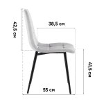 Стул Одди велюр серый 4 шт.