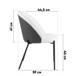 Стул обеденный Adelinde бежевый с коричневой экокожей