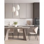 Стол обеденный Eliora 160-240*90 см серая керамика