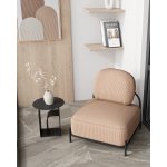 Кресло Стоун велюр рельефный бежевый
