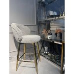 Стул барный Россо BS1451-WT, белый крем/золото