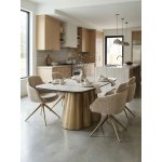 Стул ГРЕЙС (GRACE) 360 град. цвет БЕЖЕВЫЙ PENA-120 / G1229-3, ткань / ШАМПАНЬ каркас, ®DISAUR Стул ГРЕЙС (GRACE) 360 град. цвет БЕЖЕВЫЙ PENA-120 / G1229-3, ткань / ШАМПАНЬ каркас, ®DISAUR