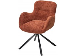 Стул KAROL 180 град. поворот. 3018-09 терракотовый, шенилл/ черный каркас, ®DISAUR