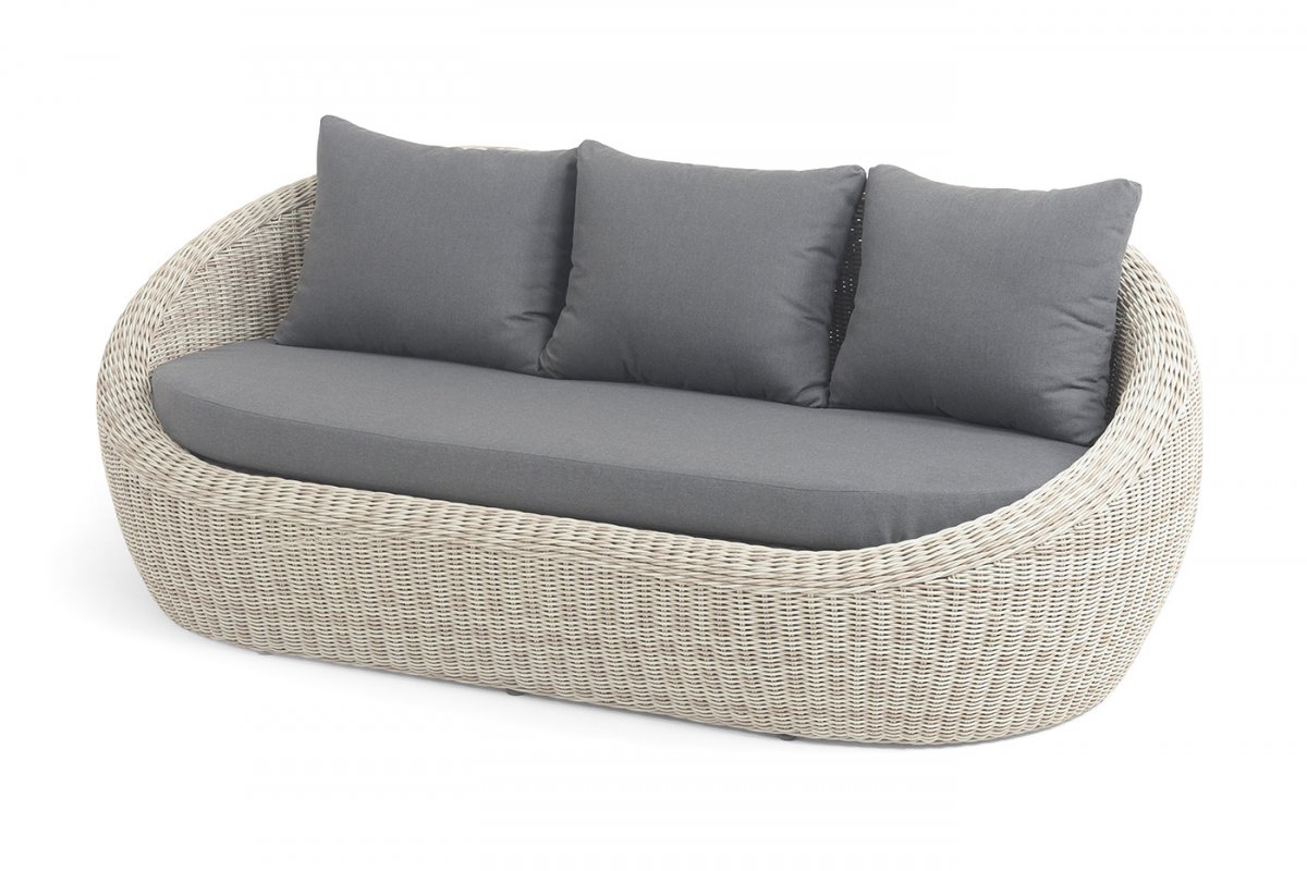 "Барселона" диван из искусственного ротанга трехместный, цвет бежевый "Барселона" диван из искусственного ротанга трехместный, цвет бежевый