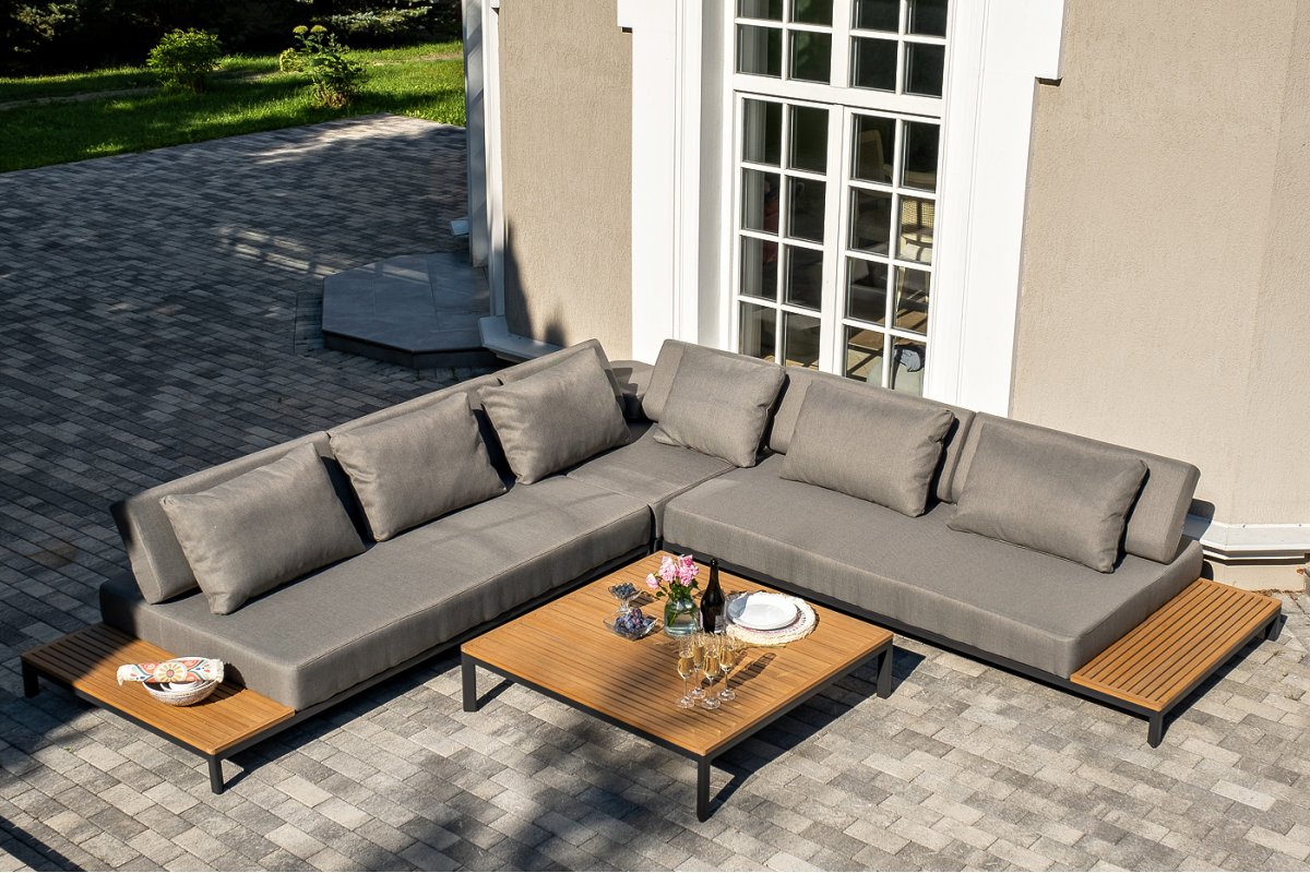 "Амальфия" трансформирующаяся лаунж-зона из алюминия, цвет графит