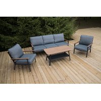 "Крокус" лаунж-зона 5-местная из алюминия, цвет темно-серый