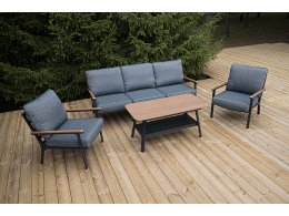 "Крокус" лаунж-зона 5-местная из алюминия, цвет темно-серый