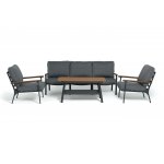 "Крокус" лаунж-зона 5-местная из алюминия, цвет темно-серый