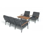 "Крокус" лаунж-зона 5-местная из алюминия, цвет темно-серый