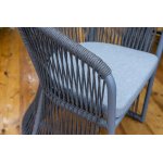 "Романо" обеденная группа на 6 персон, каркас темно-серый, роуп темно-серый