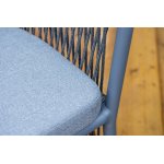 "Романо" обеденная группа на 6 персон, каркас темно-серый, роуп темно-серый