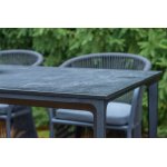 "Романо" обеденная группа на 6 персон, каркас темно-серый, роуп темно-серый