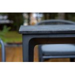 "Романо" обеденная группа на 6 персон, каркас темно-серый, роуп темно-серый