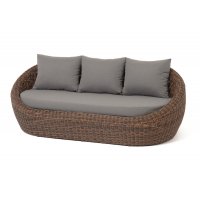 "Барселона" диван из искусственного ротанга трехместный, цвет коричневый "Барселона" диван из искусственного ротанга трехместный, цвет коричневый