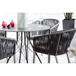 "Конте" интерьерный стол из HPL круглый Ø90см, цвет "серый гранит"