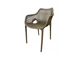"Беллини" стул пластиковый, цвет бежево-коричневый