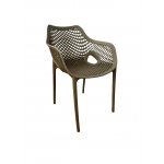 "Беллини" стул пластиковый, цвет бежево-коричневый