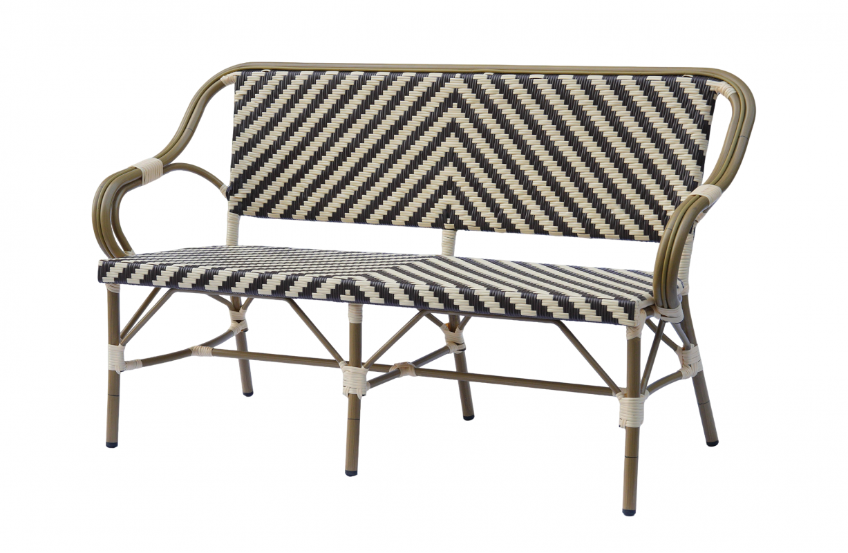 "Кабри" диван двухместный плетенный из искусственного ротанга, цвет бежево-коричневый