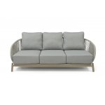 "Прато" диван трехместный из искусственного ротанга, цвет светло-серый, каркас под дерево (холодно-бежевый) "Прато" диван трехместный из искусственного ротанга, цвет светло-серый, каркас под дерево (холодно-бежевый)