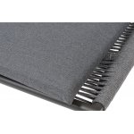 "Авиньон" кресло плетеное из роупа, каркас алюминий серый (RAL7022) муар, роуп серый круглый, ткань темно-серая 027