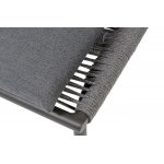 "Авиньон" кресло плетеное из роупа, каркас алюминий серый (RAL7022) муар, роуп серый круглый, ткань темно-серая 027