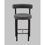 Стул полубарный Флорео букле темно-серый