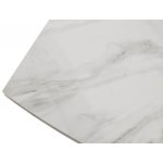 Стол ОЛЬХОН 180 БЕЛЫЙ МРАМОР АКТИВНЫЙ , керамика / Латте каркас, М-City