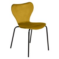 Стул Seven Style горчичный велюр с чёрными ножками RF 0252Y3 Стул Seven Style горчичный велюр с чёрными ножками RF 0252Y3