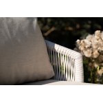 "Верона" лаунж-зона 5-местная плетеная из роупа (веревки), каркас алюминиевый белый, роуп бежевый