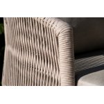 "Верона" лаунж-зона 5-местная плетеная из роупа (веревки), каркас алюминиевый белый, роуп бежевый