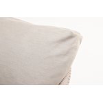 "Верона" лаунж-зона 5-местная плетеная из роупа (веревки), каркас алюминиевый белый, роуп бежевый